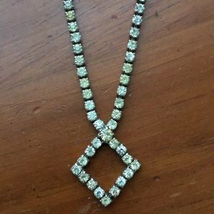 Diamond Necklace Choker Simulated Gems